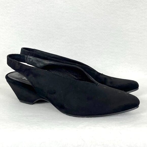 Eileen Fisher Gatwick Nubuck Slingback Pumps Preppy Old Money Minimalist 7.5M - Picture 5 of 9